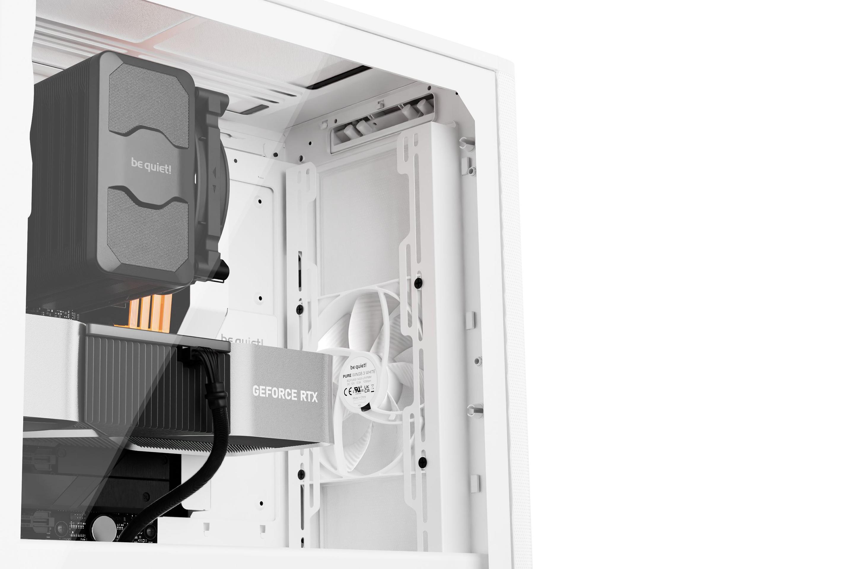 Caixa PC BE QUIET! Pure Base 501 Airflow Window BGW75 (ATX, micro ATX, Mini-ITX - ATX, PS/2 - Midi Tower - Branco) — miniatura 7
