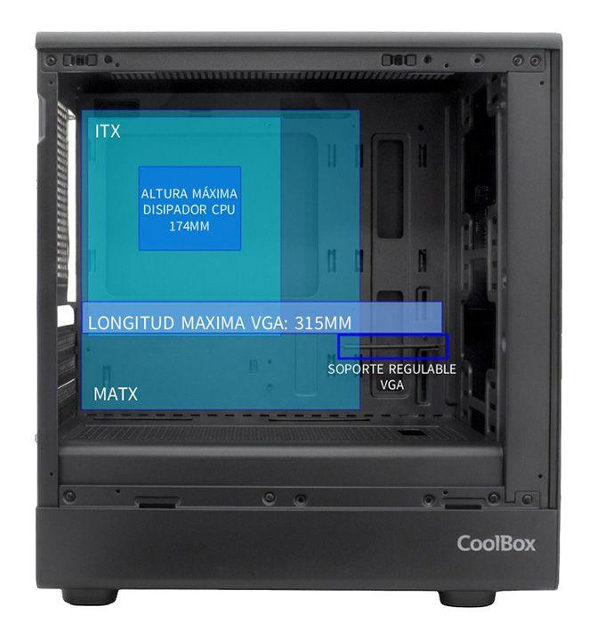 Caixa Gaming Micro-ATX COOLBOX GM350 Darkface (Micro-ATX e Mini-ITX - Micro-ITX, Micro ATX - Preto) — miniatura 9