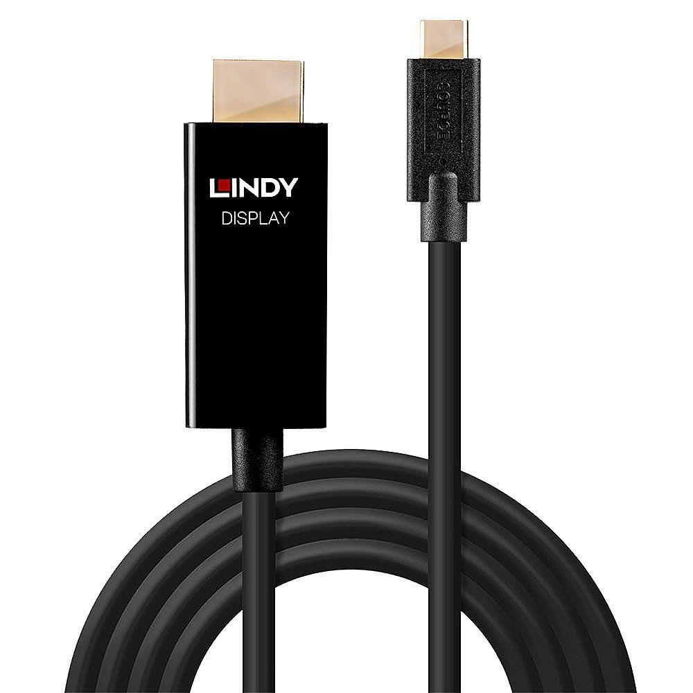 Cabo USB-C para HDMI LINDY 43291 (1 m - HDMI Type A - USB Type-C - Preto) — miniatura 2