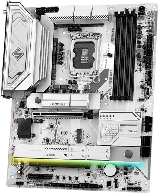 Motherboard ASROCK Z890 Steel Legend WiFi (LGA 1851 (Socket V1) - Intel Core Ultra - ATX - Branco)