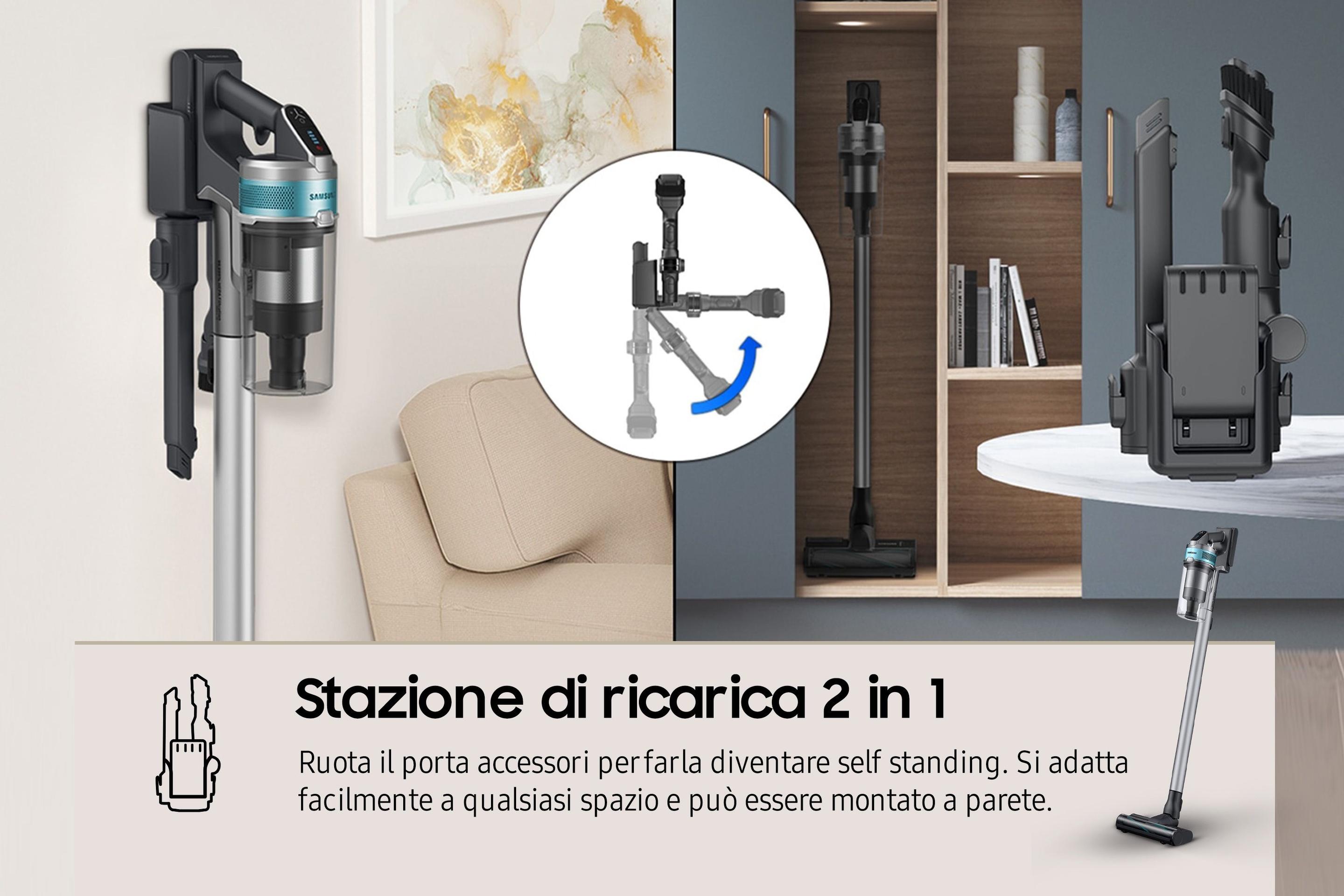Aspirador Vertical 2 em 1 SAMSUNG Jet 75B Pet VS20B75AGR1/WA (Altura 113 cm - Preto e Azul menta), miniatura 10
