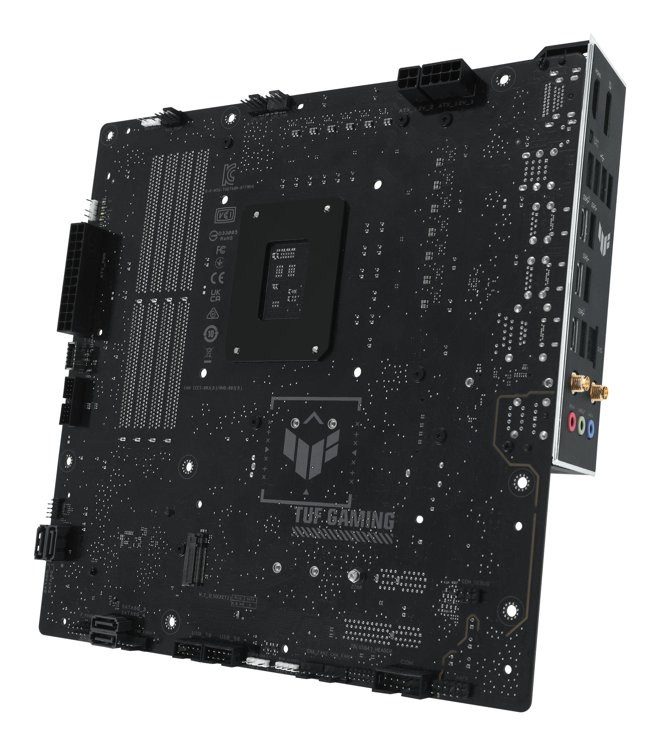 Motherboard ASUS TUF GAMING B760M-BTF WIFI D4 (LGA 1700 - micro ATX - Duplo canal), miniatura 6