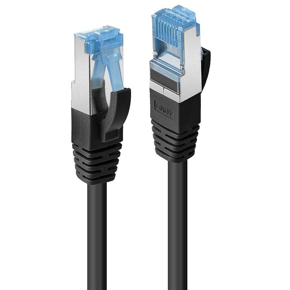 Cabo de Rede LINDY 47177 (1 m - Cat6A - RJ-45 - Preto)