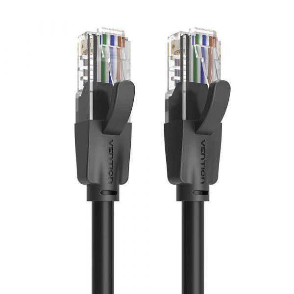 Cabo de Rede VENTION IBEBD (0,5 m - Cat6 - RJ-45 - Preto) — miniatura 2