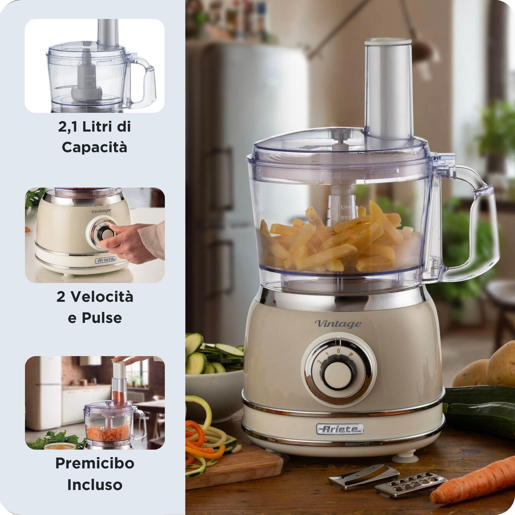Robô de Cozinha ARIETE Vintage Line 1781/03 (Altura 34 cm - Bege), miniatura 4
