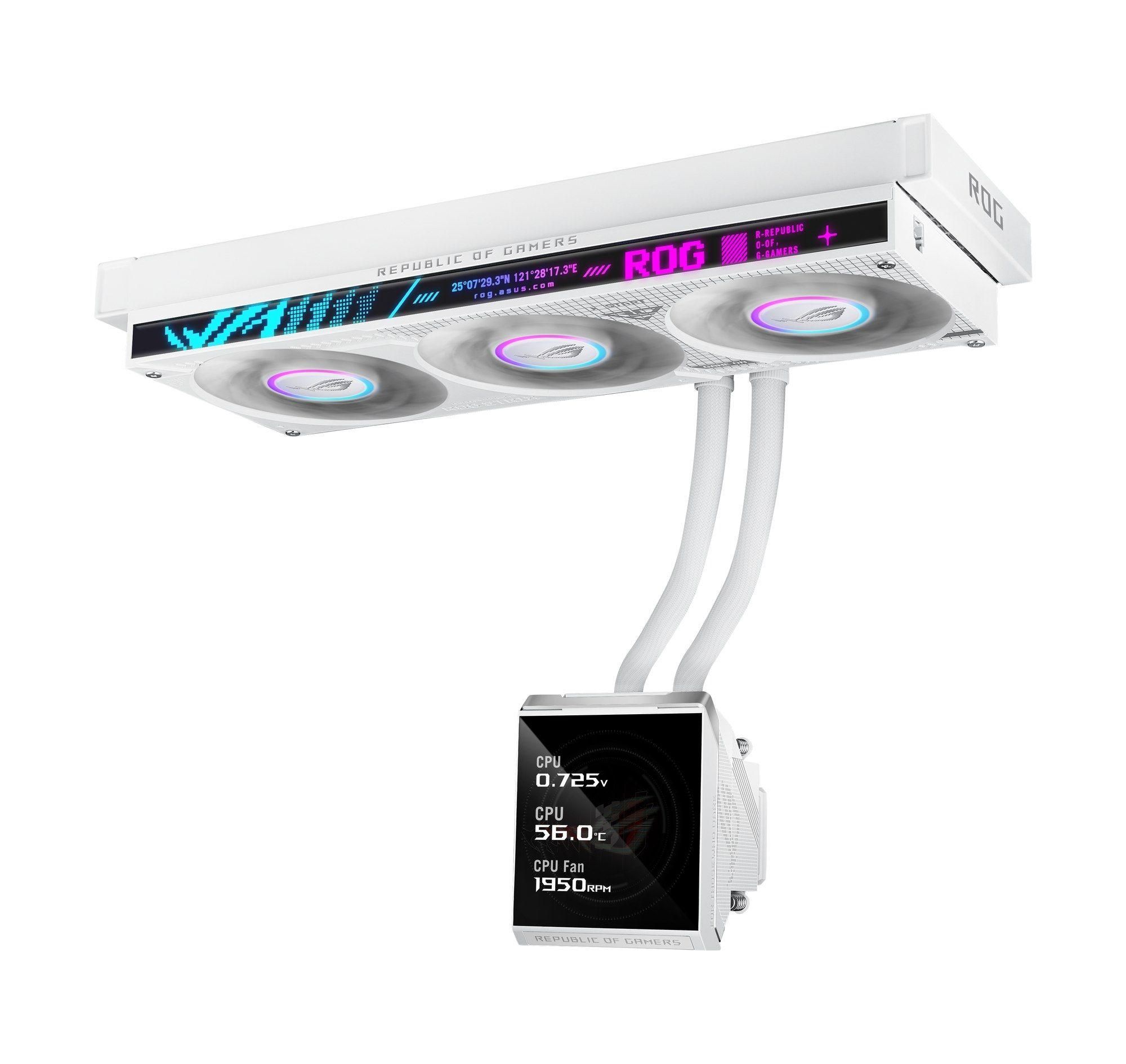 Sistema de Refrigeração Líquida para CPU ASUS ROG STRIX SLC IV 360 ARGB LCD (AM4, AM5, LGA 1700, LGA 1851 - 120 mm - 2500 RPM - Branco) — miniatura 5