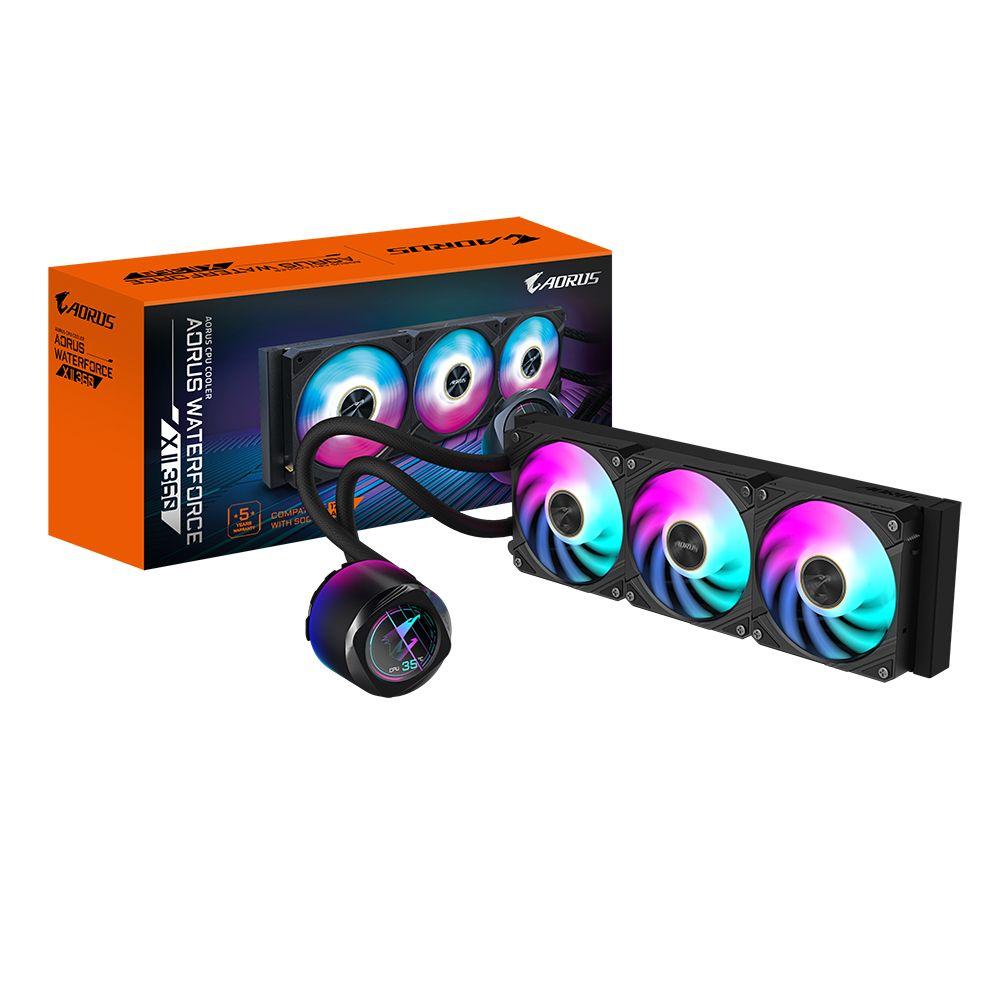 Sistema de Refrigeração Líquida AIO GIGABYTE GP-AORUS WATERFORCE X II 360 (120 mm - 2400 RPM - Multi - Preto)
