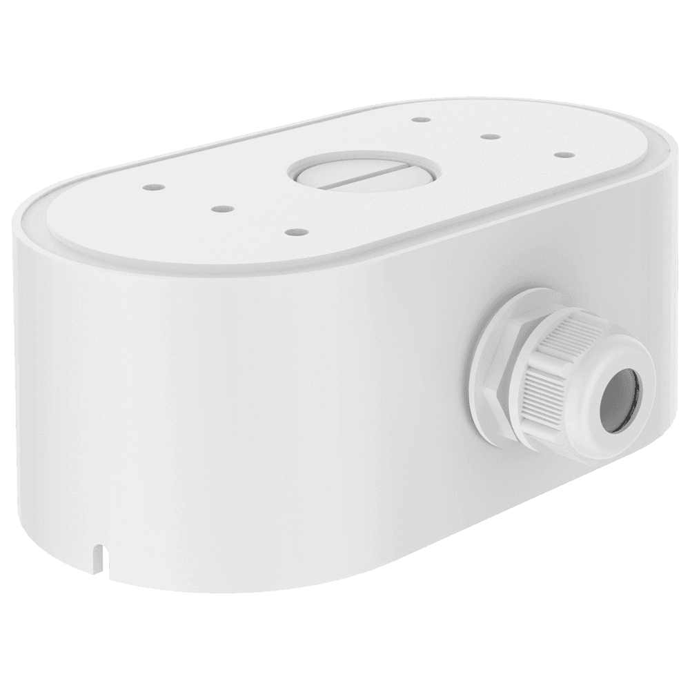 Caixa de Junção HIKVISION DS-1280ZJ-DE7 (Para câmaras de lente dupla - Liga de alumínio - Branco)
