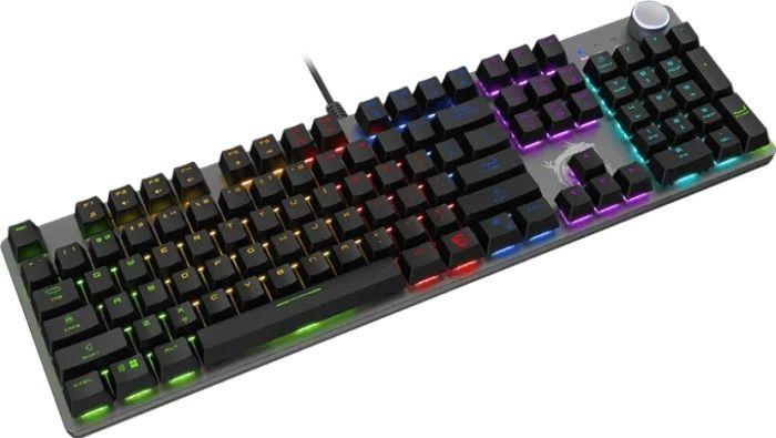 Teclado MSI Forge GK320 FR (AZERTY francês - Mecânico Red linear - Tamanho completo - Preto)