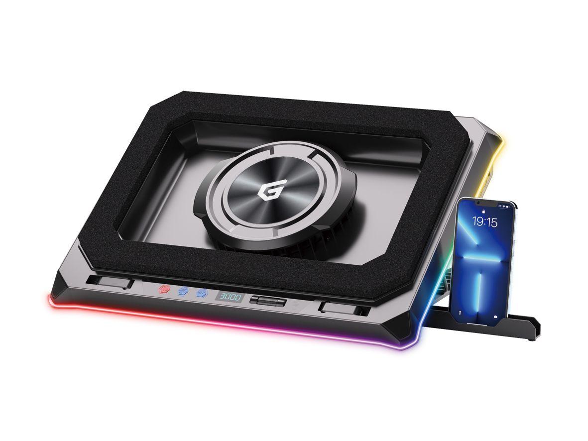 Base de Refrigeração para Portátil CONCEPTRONIC THYIA03B Turbo (19" - Ventoinha 14 cm - RGB - Preto), miniatura 3