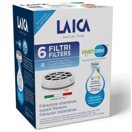 Filtro de Água de Carvão Ativado LAICA FD06A FAST DISK (Pack de 6 - Compatível com Flow n'go)