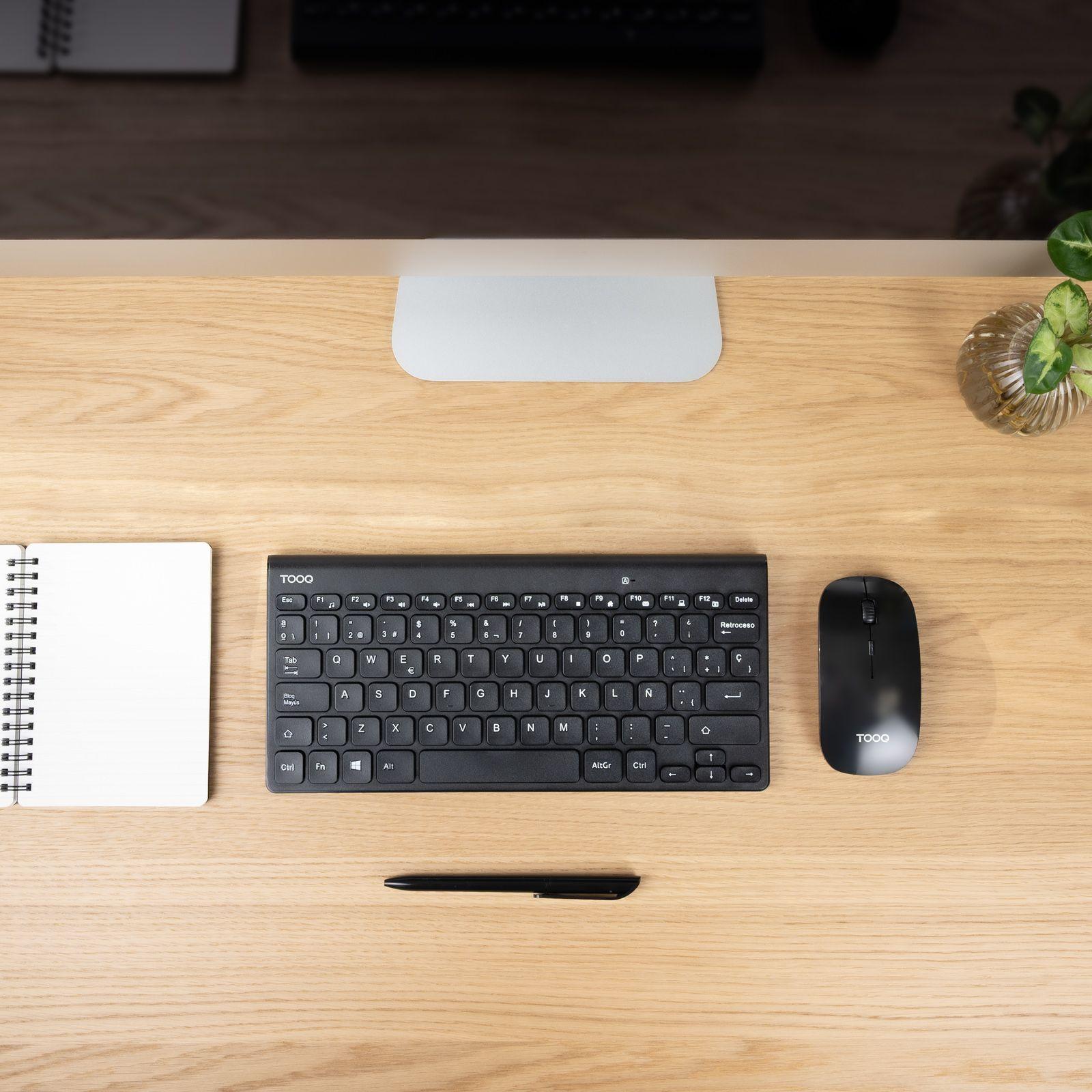 Teclado e Rato TOOQ TQKMW-3101-B (Interruptor de membrana - Compacto - RF Wireless - Preto) — miniatura 4