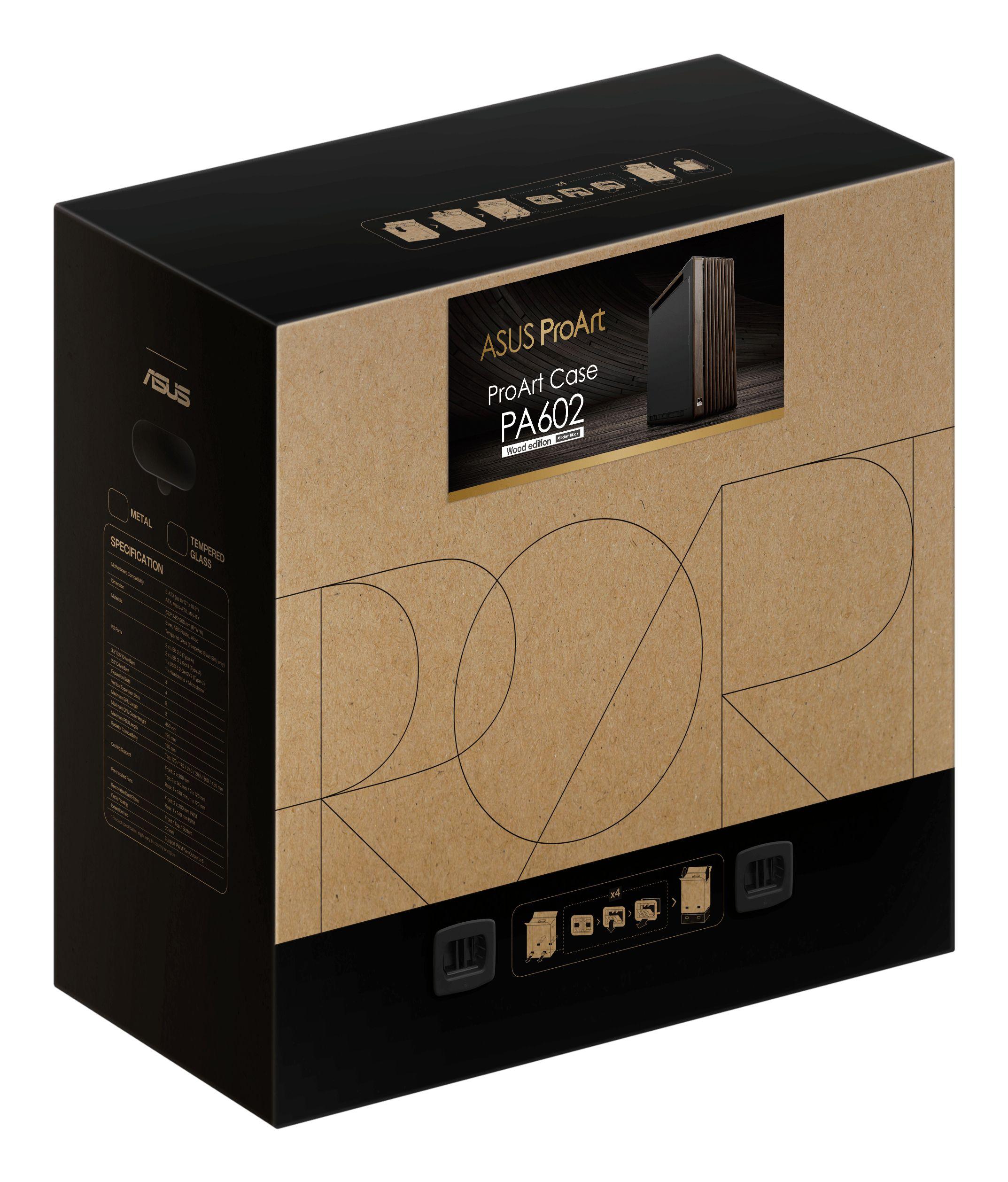 Caixa PC ASUS ProArt PA602 Wood Edition Modern Black (Midi Tower - Metal, Madeira - 18,5 cm - Preto/Madeira) — miniatura 15