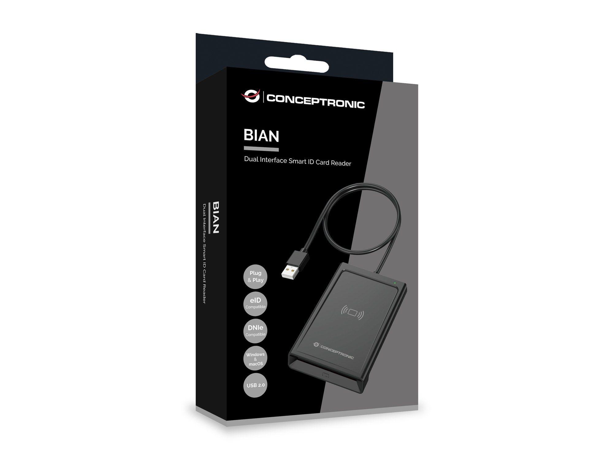 Leitor de Cartões do Cidadão CONCEPTRONIC BIAN11B (USB 2.0 - 1 m - Preto), miniatura 5