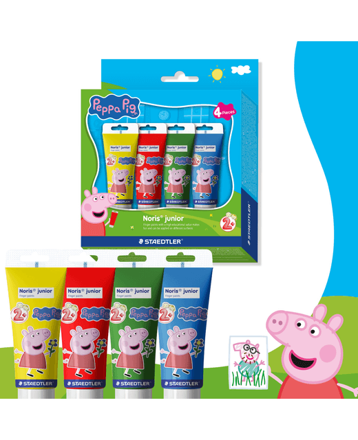 Tinta para Pintar com os Dedos STAEDTLER Noris Junior Peppa Pig (4 x 75 ml), miniatura 2