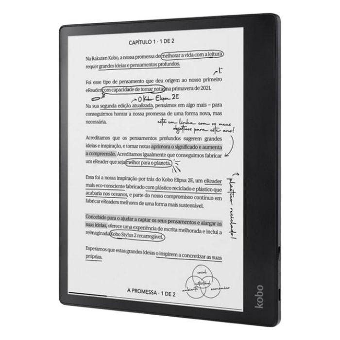 Leitor de Livros Eletrónicos KOBO Elipsa 2E (10,3" - 1404 × 1872 px - E Ink Carta - Preto)