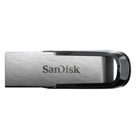 Pen USB SANDISK Ultra Flair SDCZ73-064G-G46 (64 GB - USB 3.0 - USB 3.2 Gen 1 - Preto e Prateado)