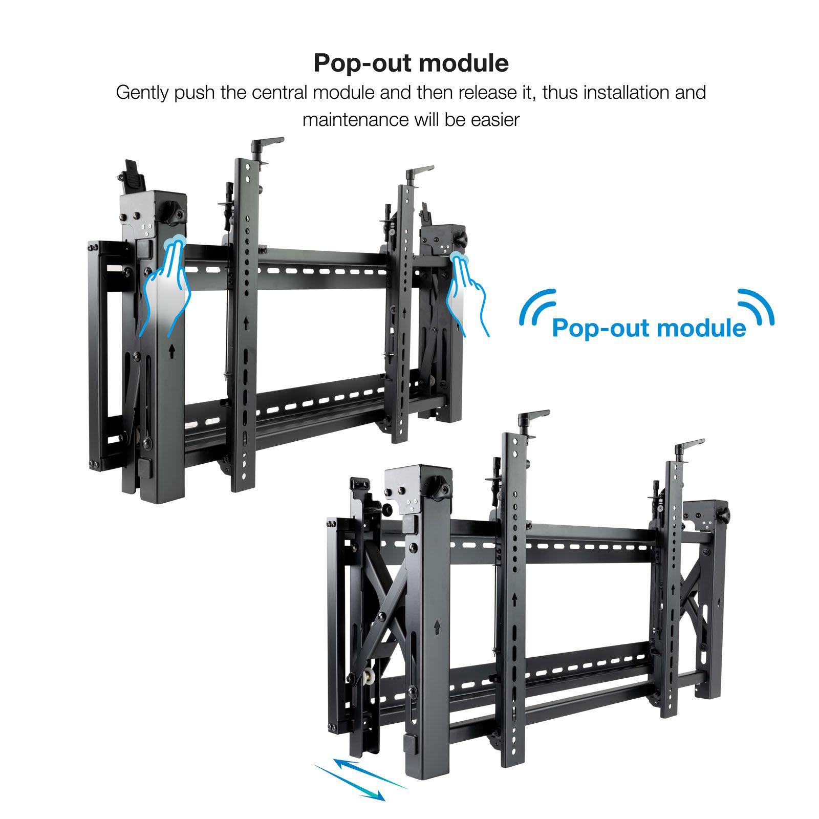 Suporte de Parede para VideoWall TOOQ TQVW5470T (54"-70" - 70 kg - Preto), miniatura 4