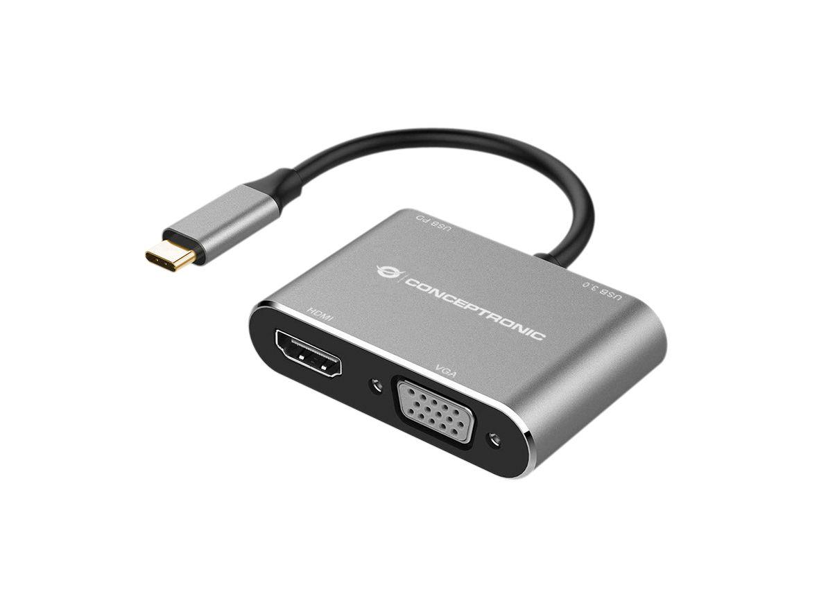 Base Docking CONCEPTRONIC DONN16G (60 Hz - Preto e Prateado) — miniatura 2