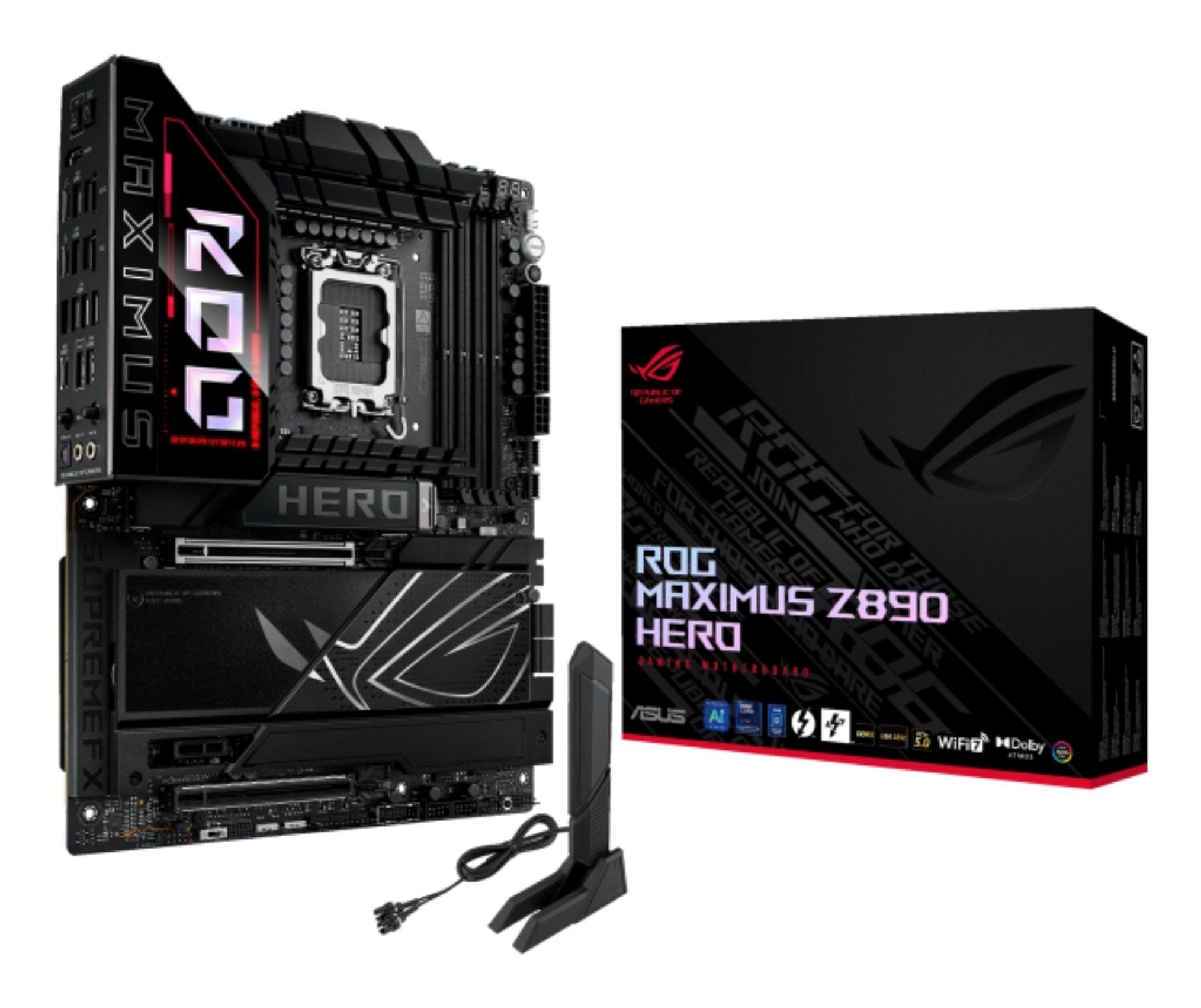 Motherboard ASUS ROG MAXIMUS Z890 HERO (LGA 1851 (Socket V1) - Intel Core Ultra Series 2 - ATX - Preto)