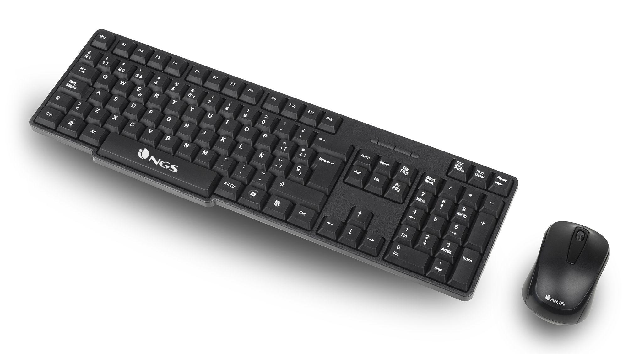 Teclado e Rato NGS Euphoria Kit (Espanhol - Tamanho completo - RF Wireless - Preto), miniatura 3