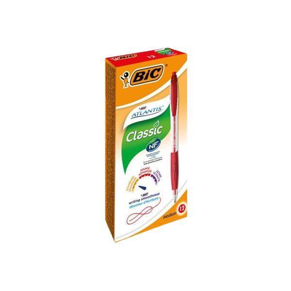 Esferográficas BIC Atlantis Classic (Plástico - Vermelho e transparente) — miniatura 2