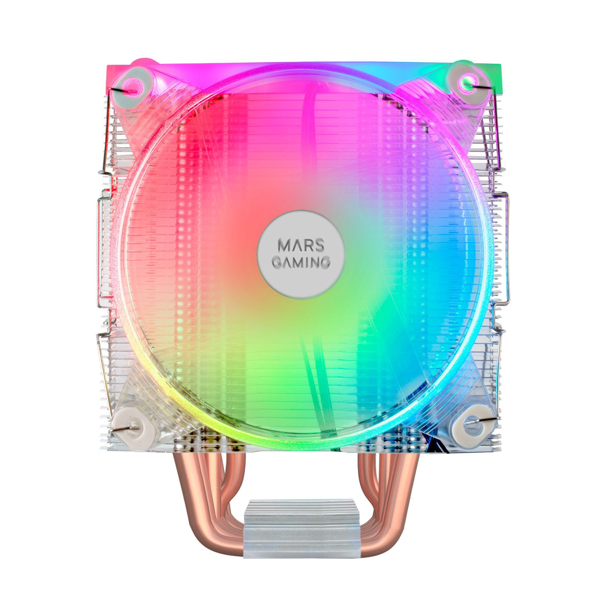 Cooler de CPU MARS GAMING MCPU66 (120 mm - 1600 RPM - Triple ARGB - Prateado e Transparente), miniatura 2