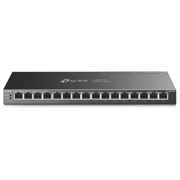 Switch TP-LINK TL-SG116P (Gigabit Ethernet - 4,1 MB - 32 Gbit/s - Preto), imagem 1