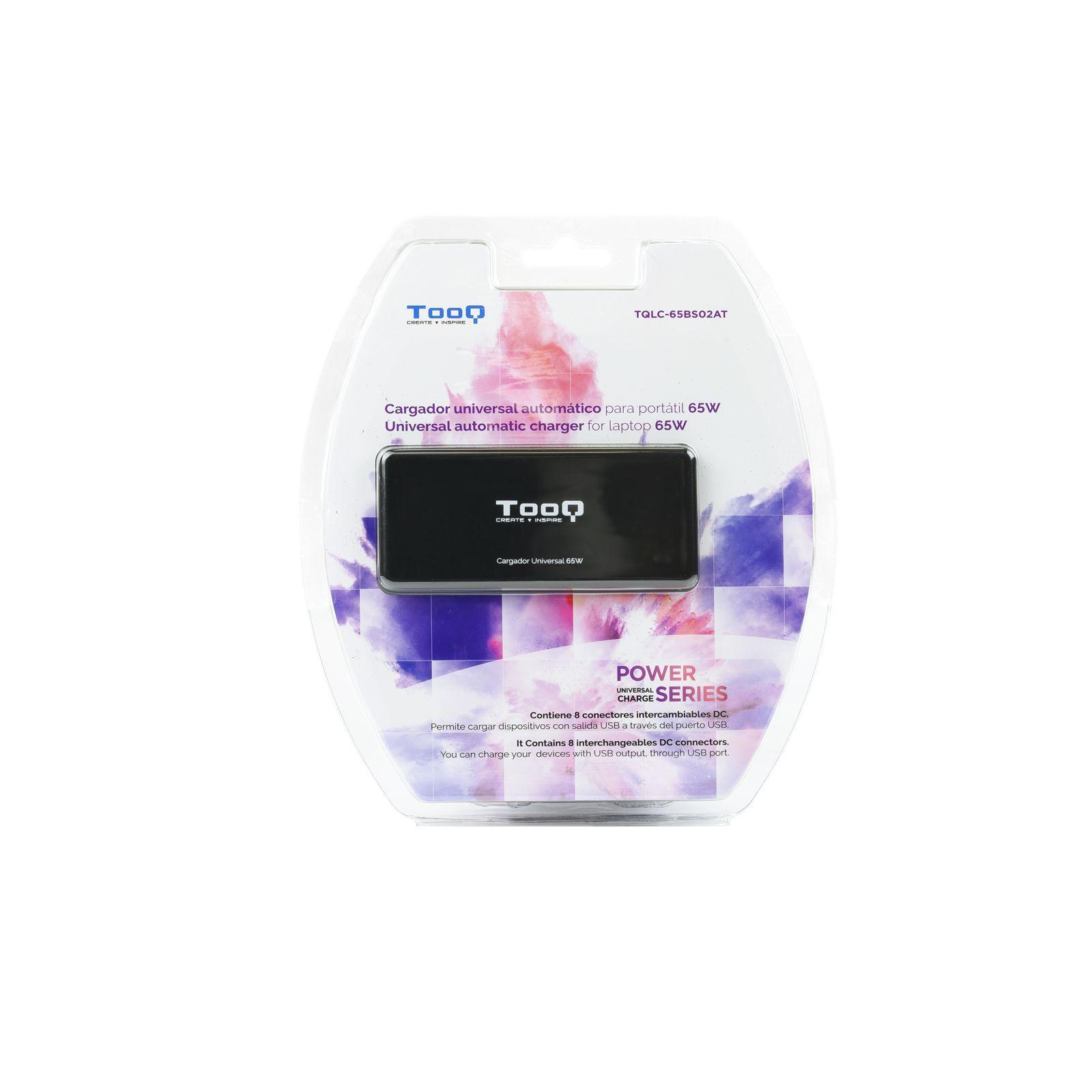 Carregador Universal para Portátil TOOQ TQLC-65BS02AT (65 W - 1.5 A - 1 A - Preto) — miniatura 5