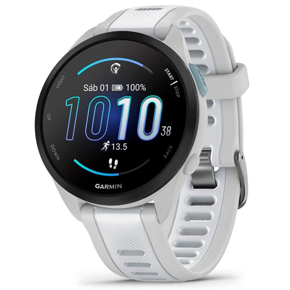 Smartwatch GARMIN Forerunner 165 Music (Redondo - Android, iOS - AMOLED - Branco)