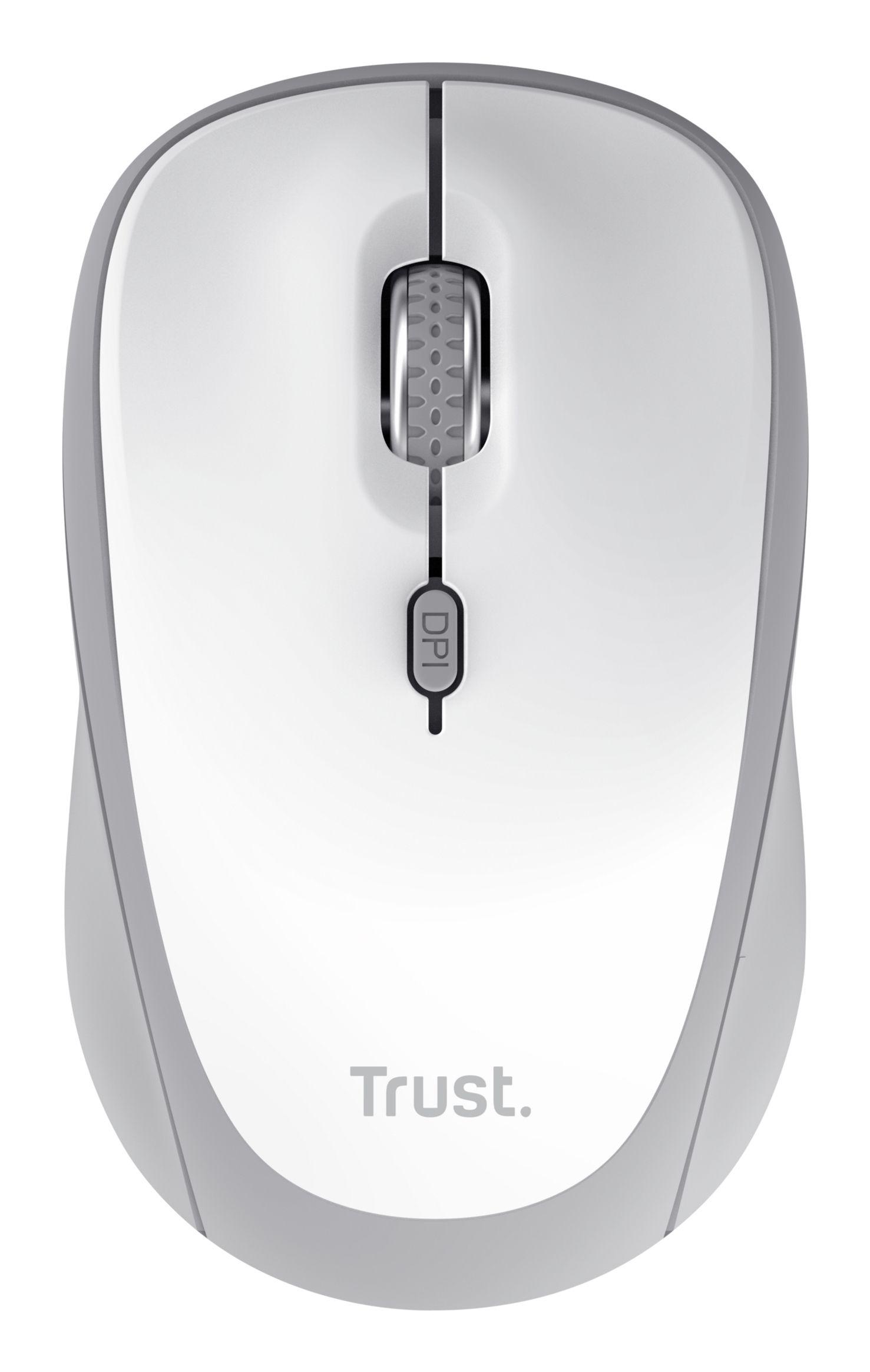 Rato TRUST Yvi+ (Ambidestro - 1600 DPI - Ótico - Branco) — miniatura 2