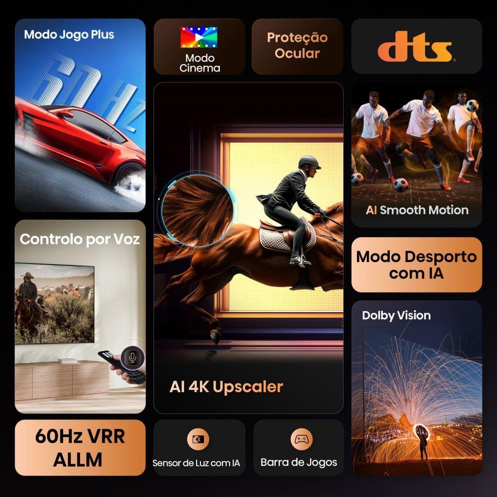 Televisão HISENSE TV 85A6Q (85" - LED - 4K Ultra HD - Preto) — miniatura 3