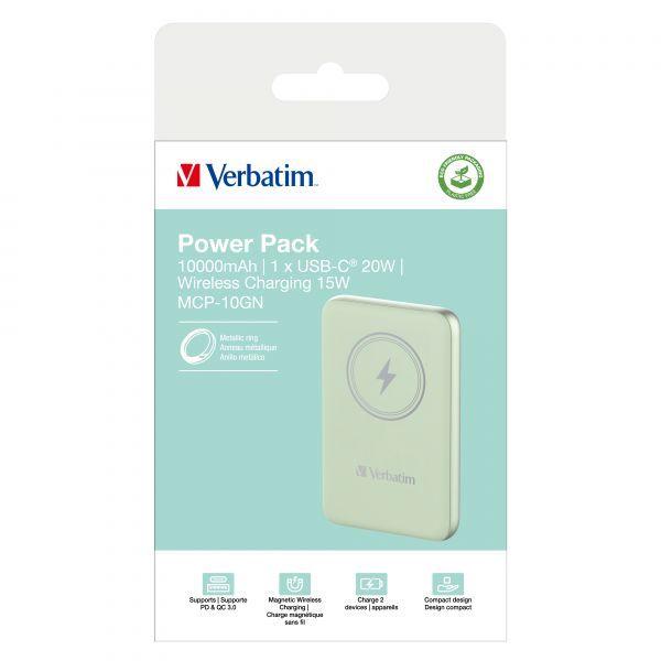 Powerbank VERBATIM 32246 (10 000 mAh - Até 20 W - Quick Charge 3.0 - Verde), miniatura 4