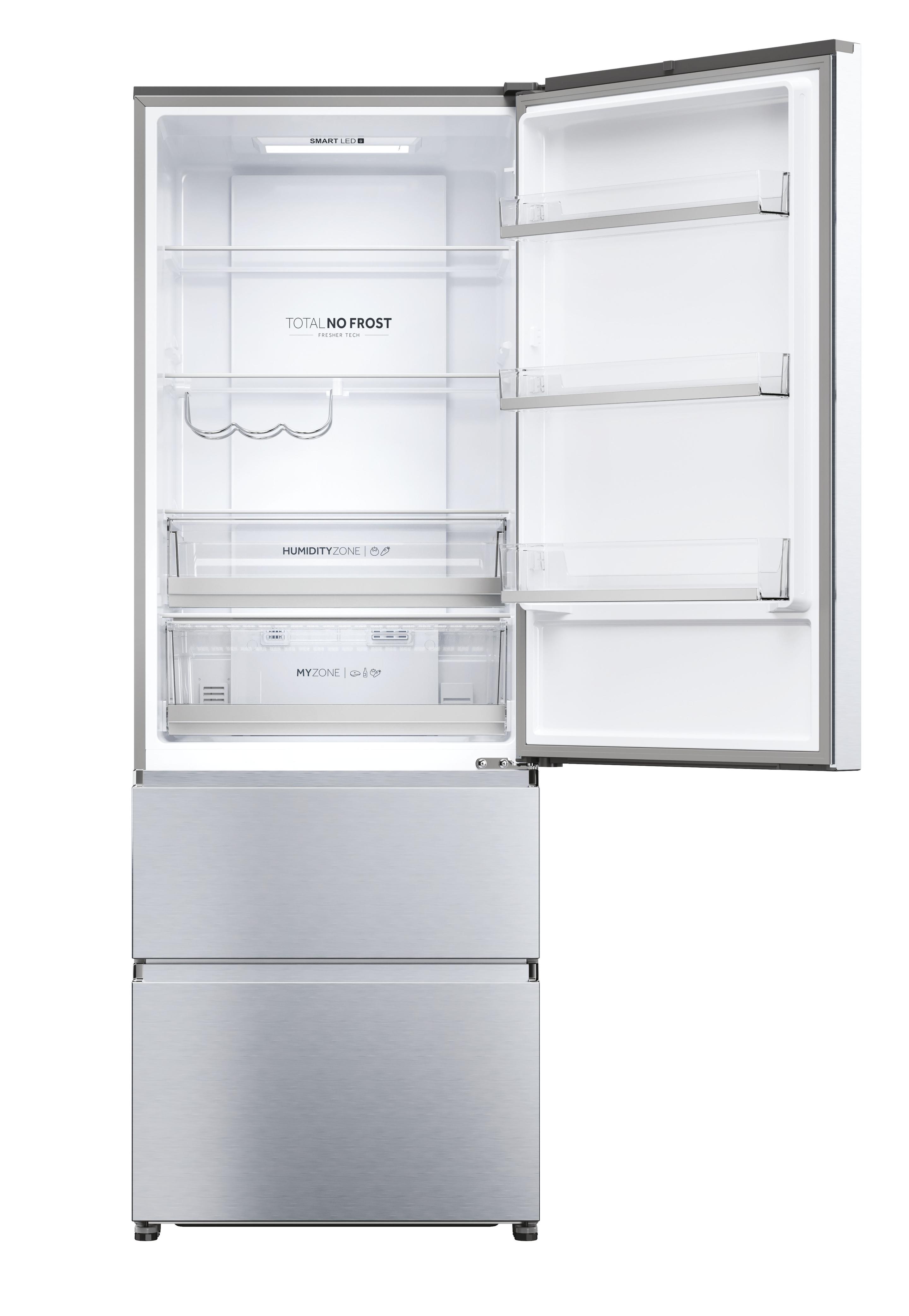 Frigorífico Combinado Independente HAIER HTR5720ENMG (483 l - 200,6x70x67,5 cm - 70 cm - Prateado) — miniatura 3