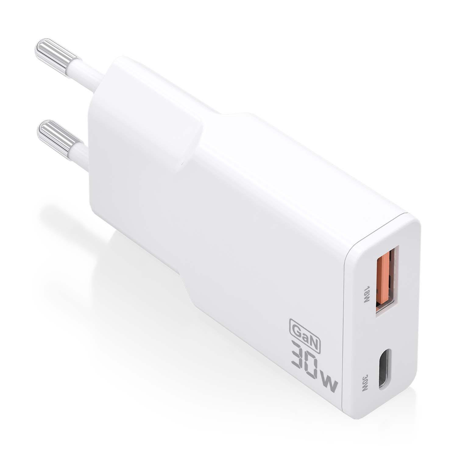 Carregador de Parede AISENS ASCH-30W2P046-W (30 W - Branco)
