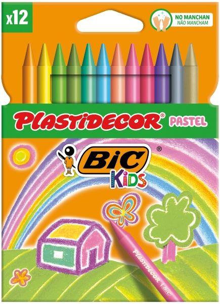 Lápis de Cera BIC Kids Plastidecor Pastel (Plástico - Cores Pastel Sortidas)