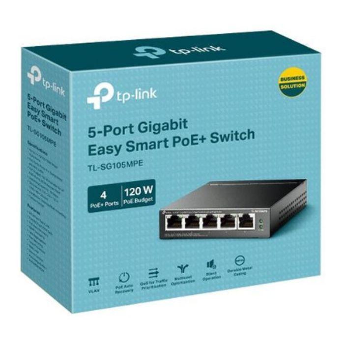 Switch TP-LINK TL-SG105MPE (Gigabit Ethernet - 10 Gbit/s - L2 - Preto) — miniatura 3