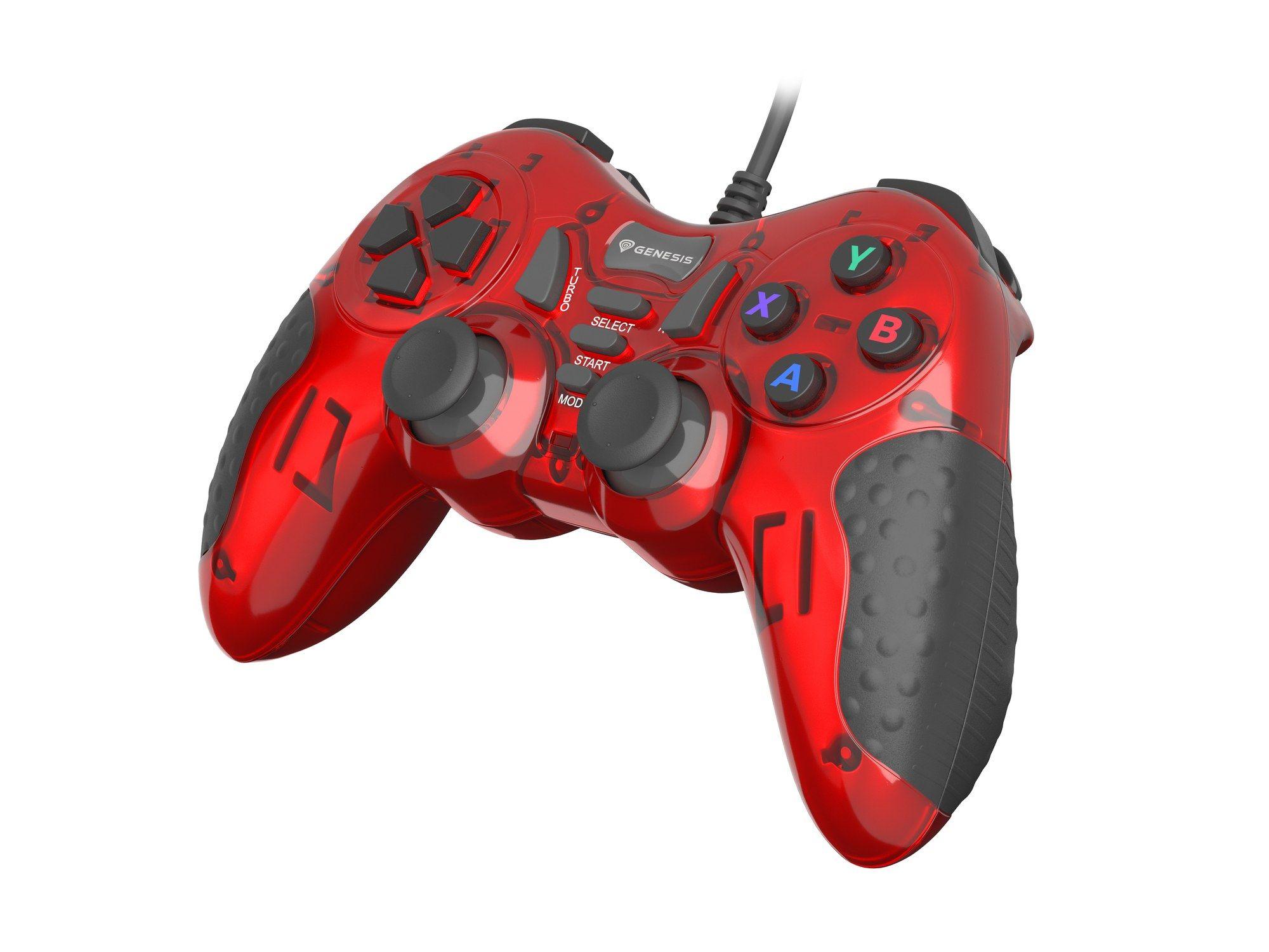 Comando GENESIS Mangan 200 (PC - Com fios - Com fio - Preto/Vermelho) — miniatura 2