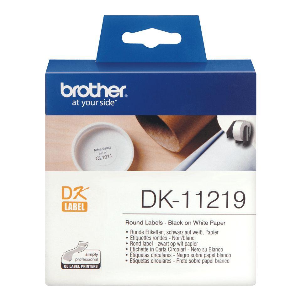 Etiquetas Circulares de Impressão BROTHER DK11219 (Branco), miniatura 2