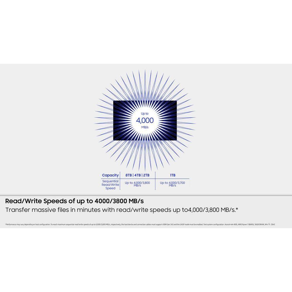 SSD SAMSUNG P7 (1 TB - USB4 Gen 3x2 - Preto), miniatura 3