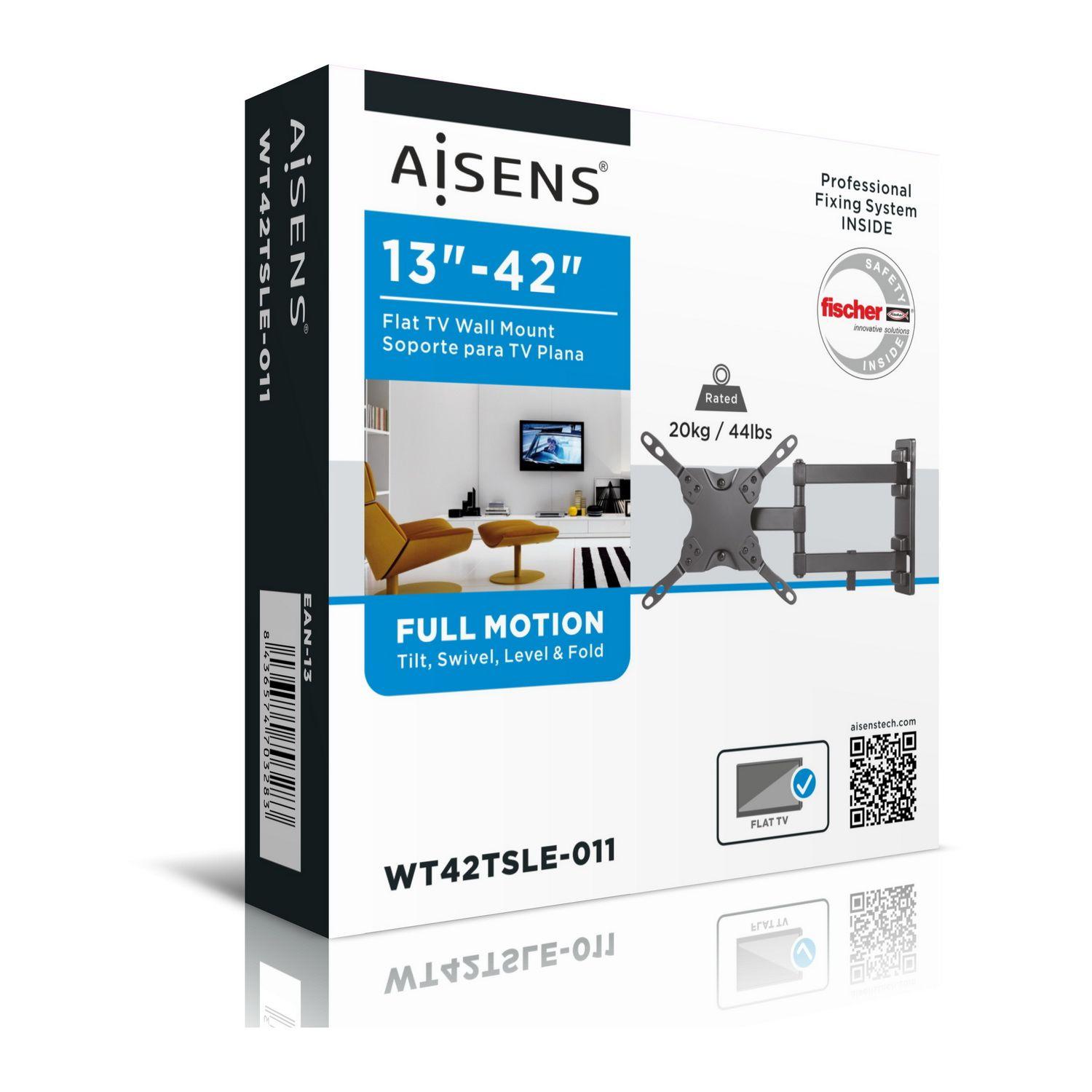 Suporte de Parede TV AISENS WT42TSLE-011 (13-42" - 20 kg - Preto) — miniatura 8