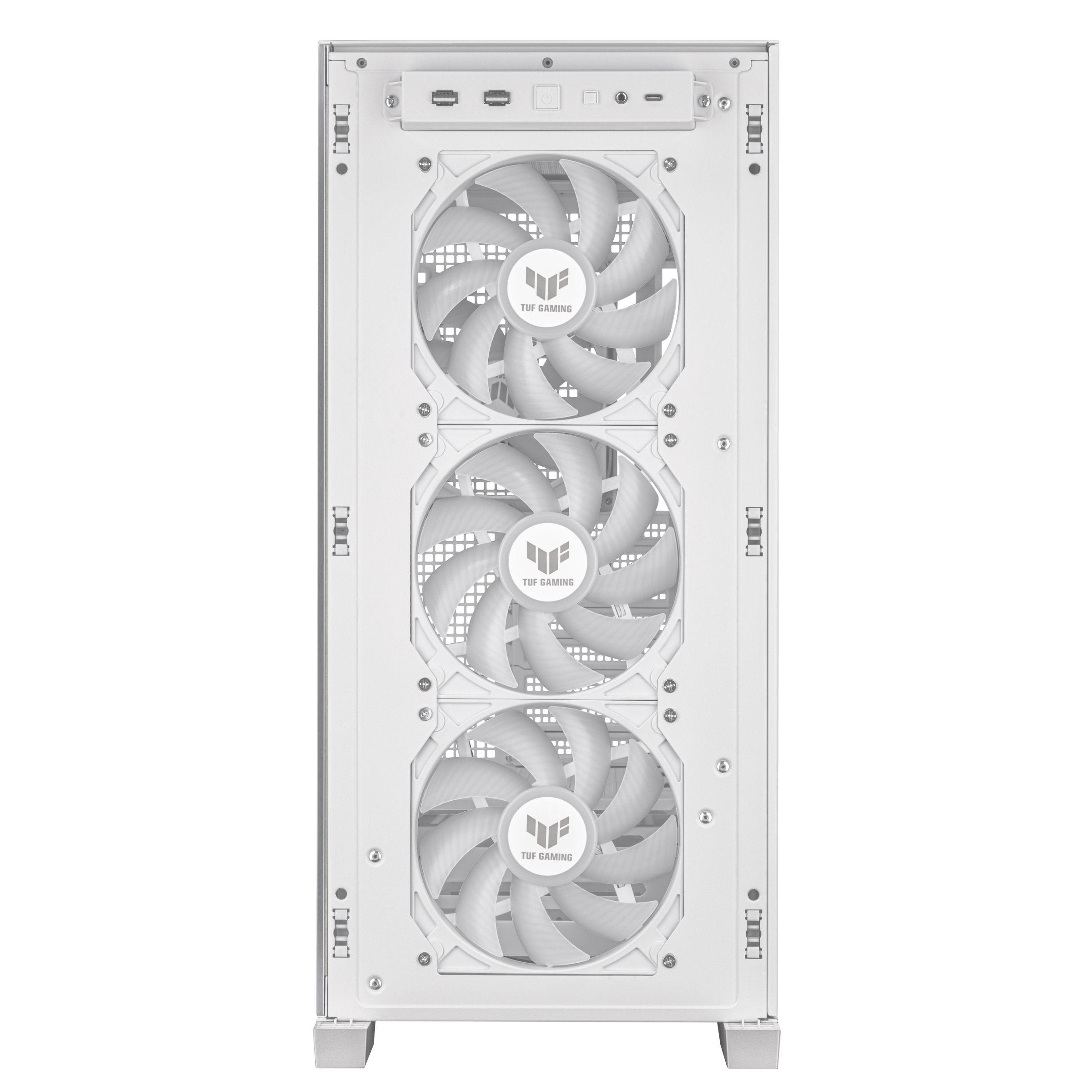 Caixa PC ASUS TUF Gaming GT302 ARGB (EATX, ATX, micro ATX, Mini-ITX - Midi Tower - 16,5 cm - Branco) — miniatura 3