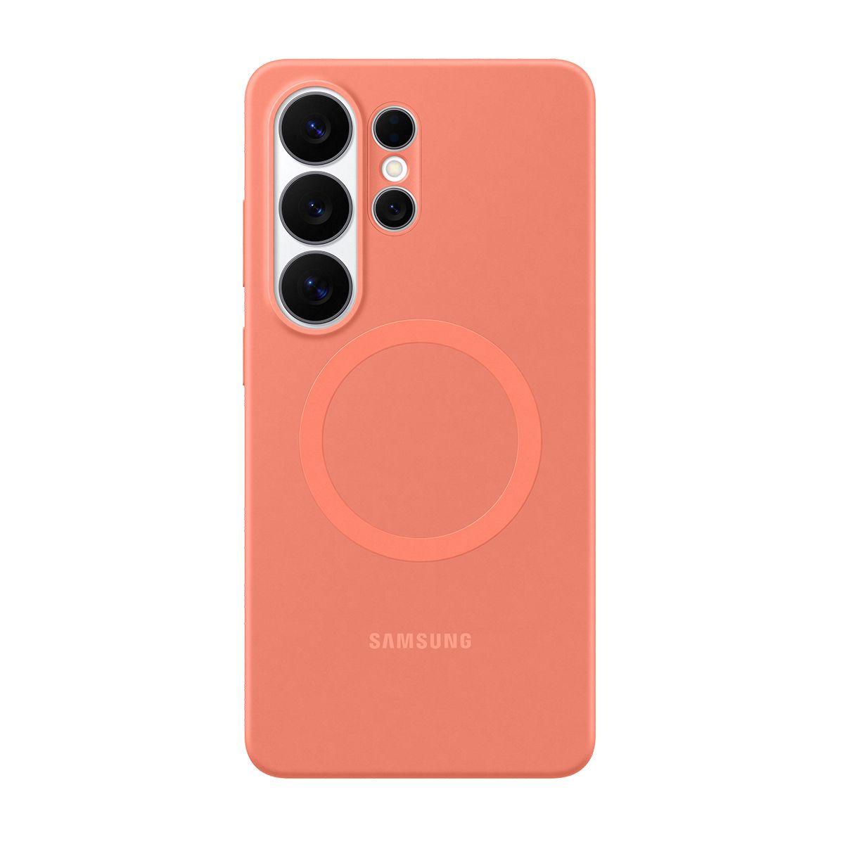 Capa Magnética de Silicone SAMSUNG Galaxy S26 Ultra (6,9" - Silicone - Vermelho Coral)