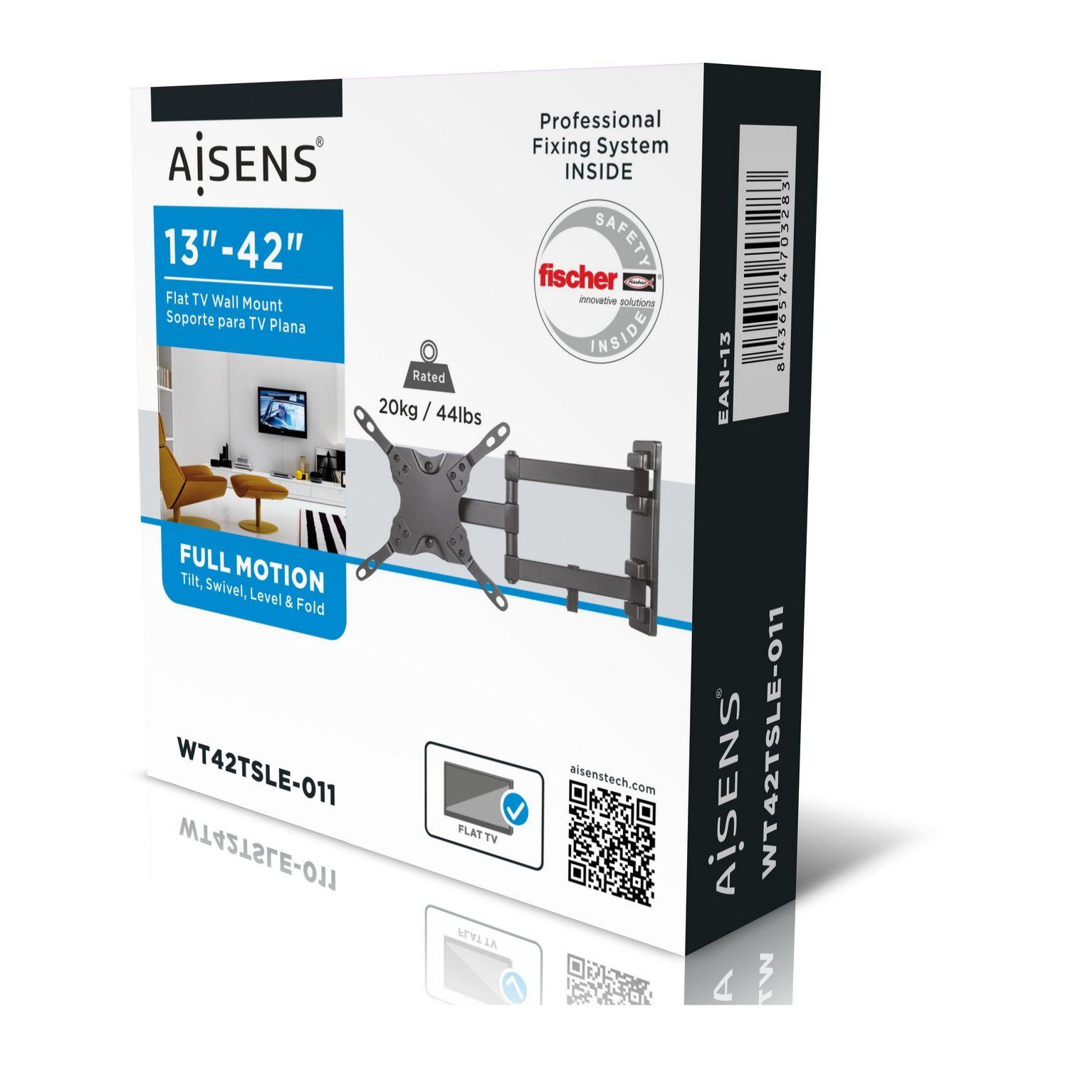 Suporte de Parede TV AISENS WT42TSLE-011 (13-42" - 20 kg - Preto) — miniatura 9