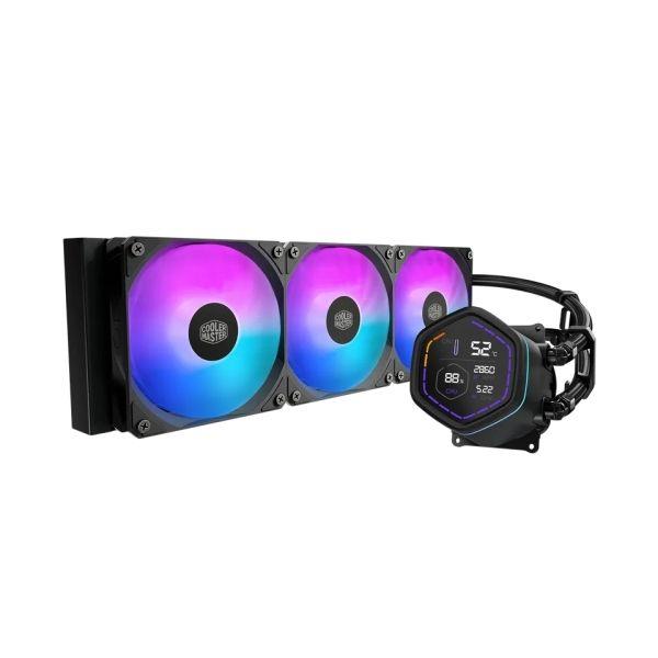 Sistema de Refrigeração Líquida CPU COOLER MASTER MasterLiquid Core Nex Digital 360 ARGB (Ecrã LED 2,1" - Preto)