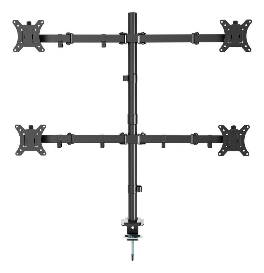 Suporte de Monitor de Secretária GEMBIRD MA-D4-01 (10 kg - Secretária - Preto)