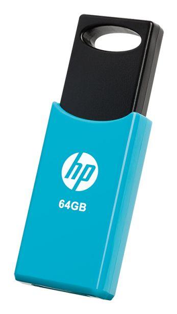 Pen Drive HP v212w (64 GB - Deslizante - USB Type-A - Preto/Azul)