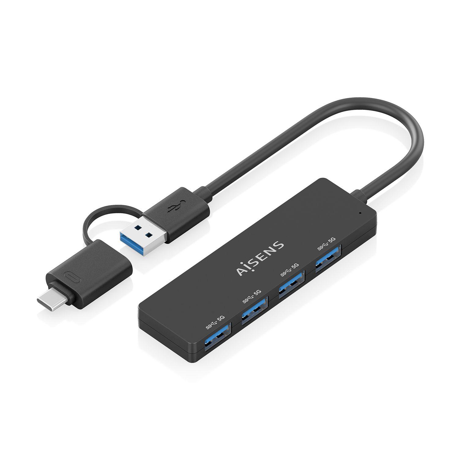 Hub USB AISENS A109-0987 (0,15 m - Preto), imagem 1