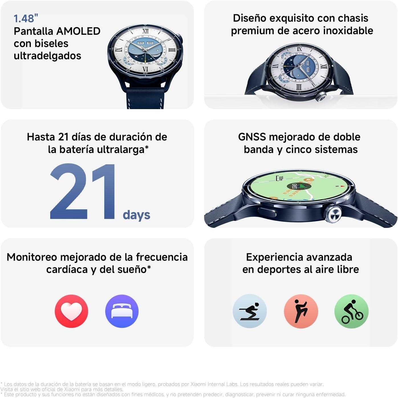 Smartwatch XIAOMI Watch S5 46mm (Redondo - AMOLED - 1,48" - Preto), miniatura 3