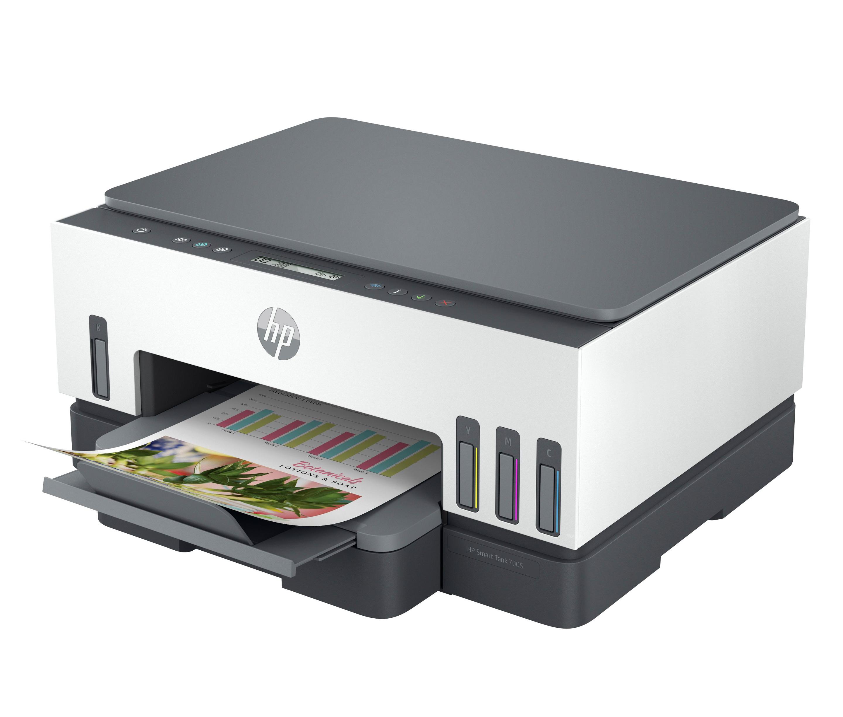 Impressora Multifunções HP Smart Tank 7005 (A4 - Impressão a cores - Branco e Cinzento), miniatura 2